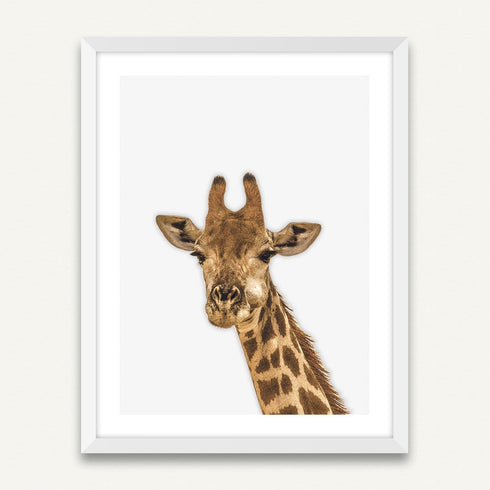 Little Giraffe - Minimalist Framed Wall Art